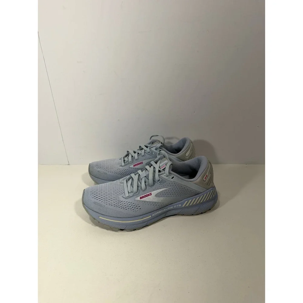 Brooks Adrenaline GTS 22 Womens Running Shoes Blue Grey Stability Sneakers